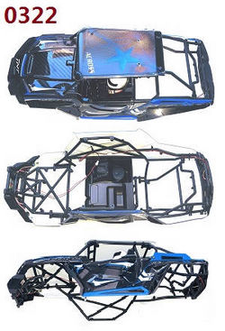 Shcong Wltoys 10428-B2 RC Car accessories list spare parts car shell frame group 0322 Blue color
