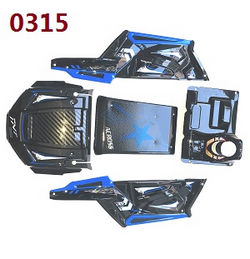 Shcong Wltoys 10428-B2 RC Car accessories list spare parts Car shell group 0315 Blue color