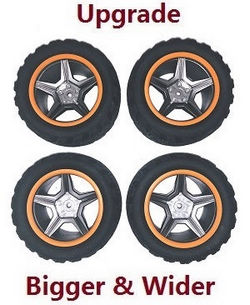 Shcong Wltoys 10428-C2 RC Car accessories list spare parts upgrade tires 4pcs (Orange)
