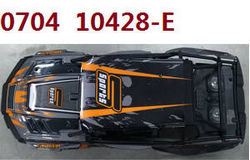 Shcong Wltoys 10428-D 10428-E RC Car accessories list spare parts car shell group 0704 10428-E (Orange-Black)