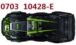 Shcong Wltoys 10428-D 10428-E RC Car accessories list spare parts car shell group 0703 10428-E (Green-Black)