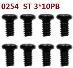 Shcong Wltoys 10428-D 10428-E RC Car accessories list spare parts screws 8pcs 0254 st3*10pb