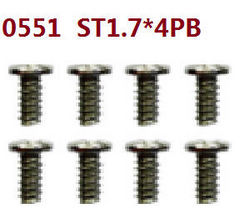 Shcong Wltoys 10428-D 10428-E RC Car accessories list spare parts screws 8pcs 0551 st1.7*4pb