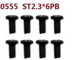 Shcong Wltoys 10428-D 10428-E RC Car accessories list spare parts screws 8pcs 0555 st2.3*6pb