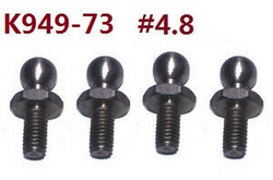 Shcong Wltoys 10428-B RC Car accessories list spare parts 4.8 ball head screws K949-73 4pcs