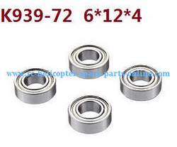 Shcong Wltoys K949 RC Car accessories list spare parts rolling bearing K939-72 6*12*4 4pcs