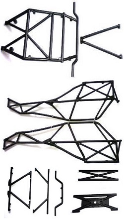 Shcong Wltoys 10428-2 RC Car accessories list spare parts chassis frame set Black