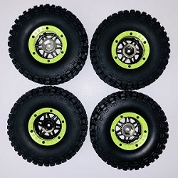 * Hot Deal Wltoys 10428-2 tires wheels Green 4pcs