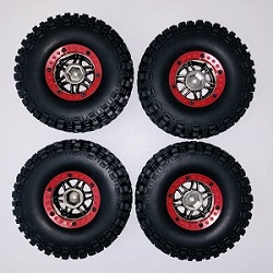 * Hot Deal Wltoys K949 tires wheels Red 4pcs