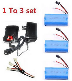 Shcong Wltoys 104310 RC Car accessories list spare parts 1 to 3 charger set + 3*7.4V 1500mAh battery set