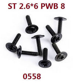 Shcong Wltoys 12401 12402 12402-A 12403 12404 RC Car accessories list spare parts screws 2.6*6 PWB 0558 - Click Image to Close