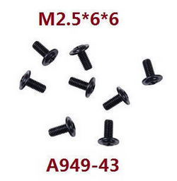 Shcong Wltoys 12401 12402 12402-A 12403 12404 RC Car accessories list spare parts screws 2.5*6*6 A949-43