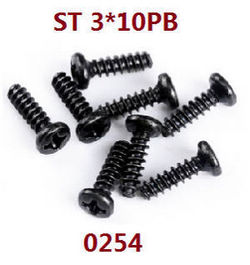 Shcong Wltoys 12401 12402 12402-A 12403 12404 RC Car accessories list spare parts screws 3*10PB 0254 - Click Image to Close