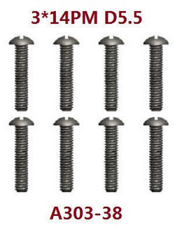 Shcong Wltoys 12401 12402 12402-A 12403 12404 RC Car accessories list spare parts screws 3*14PM A303-38 - Click Image to Close