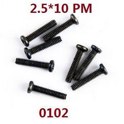 Shcong Wltoys 12401 12402 12402-A 12403 12404 RC Car accessories list spare parts screws 2.5*10PM 0102 - Click Image to Close