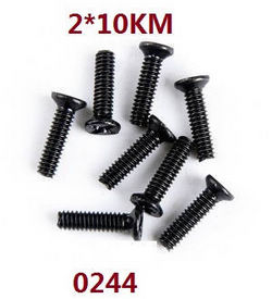 Shcong Wltoys 12401 12402 12402-A 12403 12404 RC Car accessories list spare parts screws 2*10KM 0244 - Click Image to Close