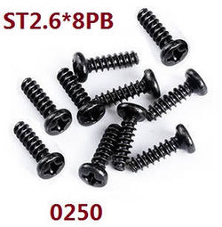 Shcong Wltoys 12401 12402 12402-A 12403 12404 RC Car accessories list spare parts screws ST2.6*8PB 0250 - Click Image to Close