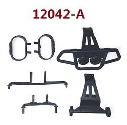 Shcong Wltoys 12401 12402 12402-A 12403 12404 RC Car accessories list spare parts front and rear impact crosh board and car shell colum assembly for 12402-A - Click Image to Close