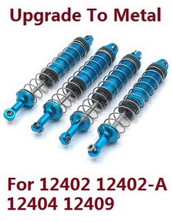 Shcong Wltoys 12401 12402 12402-A 12403 12404 RC Car accessories list spare parts upgrade to metal shock absorber assembly (metal Blue color)