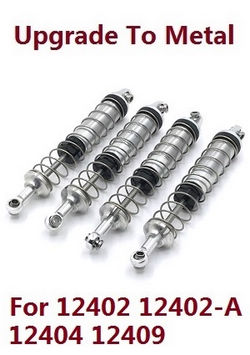 Shcong Wltoys 12401 12402 12402-A 12403 12404 RC Car accessories list spare parts upgrade to metal shock absorber assembly (metal Silver color) - Click Image to Close
