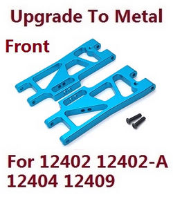 Shcong Wltoys 12401 12402 12402-A 12403 12404 RC Car accessories list spare parts upgrade to metal arm as-lower front swing (metal Blue color) - Click Image to Close
