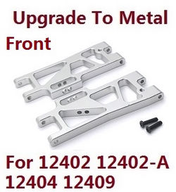 Shcong Wltoys 12401 12402 12402-A 12403 12404 RC Car accessories list spare parts upgrade to metal arm as-lower front swing (metal Silver color)
