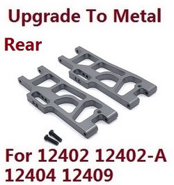 Shcong Wltoys 12401 12402 12402-A 12403 12404 RC Car accessories list spare parts upgrade to metal arm as-rear lower swing (metal Titanium color)