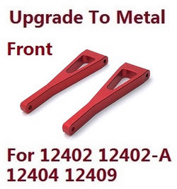 Shcong Wltoys 12401 12402 12402-A 12403 12404 RC Car accessories list spare parts upgrade to metal arm as-front upper swing (metal Red color)