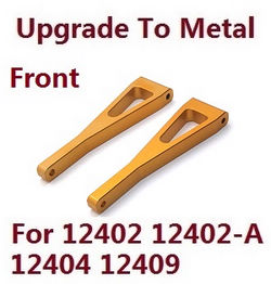 Shcong Wltoys 12401 12402 12402-A 12403 12404 RC Car accessories list spare parts upgrade to metal arm as-front upper swing (metal Gold color) - Click Image to Close