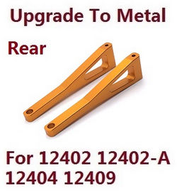 Shcong Wltoys 12401 12402 12402-A 12403 12404 RC Car accessories list spare parts upgrade to metal arm as-rear upper swing (metal Gold color)