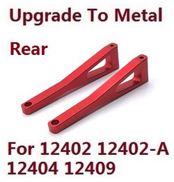 Shcong Wltoys 12401 12402 12402-A 12403 12404 RC Car accessories list spare parts upgrade to metal arm as-rear upper swing (metal Red color)