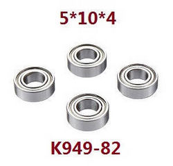 Shcong Wltoys 12401 12402 12402-A 12403 12404 RC Car accessories list spare parts bearing 5*10*4 4pcs K949-82 - Click Image to Close