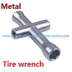 Shcong Wltoys 12401 12402 12402-A 12403 12404 RC Car accessories list spare parts tire wrench (Metal) - Click Image to Close