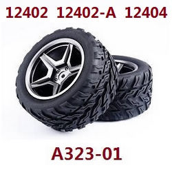 Shcong Wltoys 12401 12402 12402-A 12403 12404 RC Car accessories list spare parts tires 2pcs (For 12402 12402-A 12404) - Click Image to Close