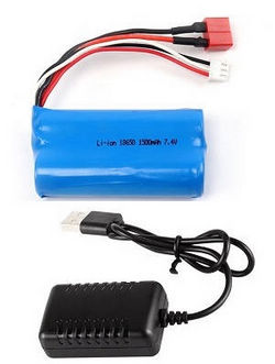 Shcong Wltoys 12401 12402 12402-A 12403 12404 RC Car accessories list spare parts 7.4V 1500mAh battery with USB wire