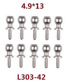Shcong Wltoys 124012 124011 RC Car accessories list spare parts ball head screws 4.9*13 10pcs L303-42 - Click Image to Close