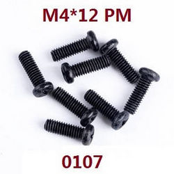 Shcong Wltoys 124012 124011 RC Car accessories list spare parts round head machine toothscrews M4*12 0107