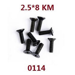 Shcong Wltoys 124012 124011 RC Car accessories list spare parts flat head screws M2.5*8KM 0114 - Click Image to Close