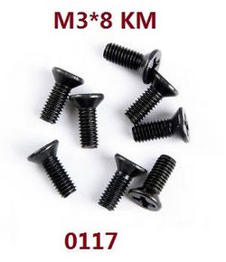 Shcong Wltoys 124012 124011 RC Car accessories list spare parts countersunk head screws 3*8KB 0117 - Click Image to Close