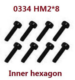 Shcong Wltoys 124012 124011 RC Car accessories list spare parts inner hexagon cup head screws HM2*8 0334 - Click Image to Close