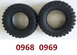Shcong Wltoys 124012 124011 RC Car accessories list spare parts left and right tire skin 0968 0969