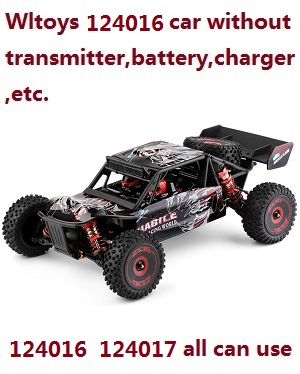 Shcong Wltoys 124016 124017 RC Car body without transmitter,battery,charger,etc. Black-Red