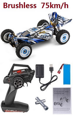 Shcong Wltoys 124017 RC Car brushless motor 75km/h with 1 battery RTR