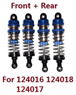 Shcong Wltoys 124017 RC Car accessories list spare parts front and rear shock absorber Blue
