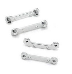 Shcong Wltoys 124019 RC Car accessories list spare parts front and rear swing arm strengthening plate Silver - Click Image to Close