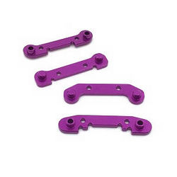 Shcong Wltoys 124019 RC Car accessories list spare parts front and rear swing arm strengthening plate Purple - Click Image to Close