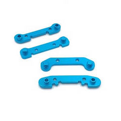 Shcong Wltoys 124016 RC Car accessories list spare parts front and rear swing arm strengthening plate Blue - Click Image to Close