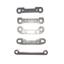 Shcong Wltoys 124016 RC Car accessories list spare parts steering linkage and swing arm strengthening plate set Gray - Click Image to Close