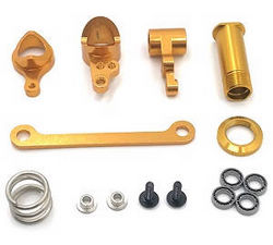 Shcong Wltoys 124017 RC Car accessories list spare parts steering clutch kit Metal Gold - Click Image to Close