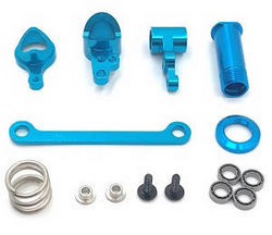 Shcong Wltoys 124017 RC Car accessories list spare parts steering clutch kit Metal Blue